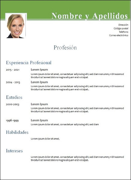 plantilla currículum editor web